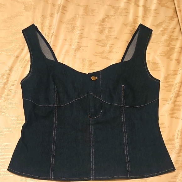 Denim Top / Express - Picture 1 of 4